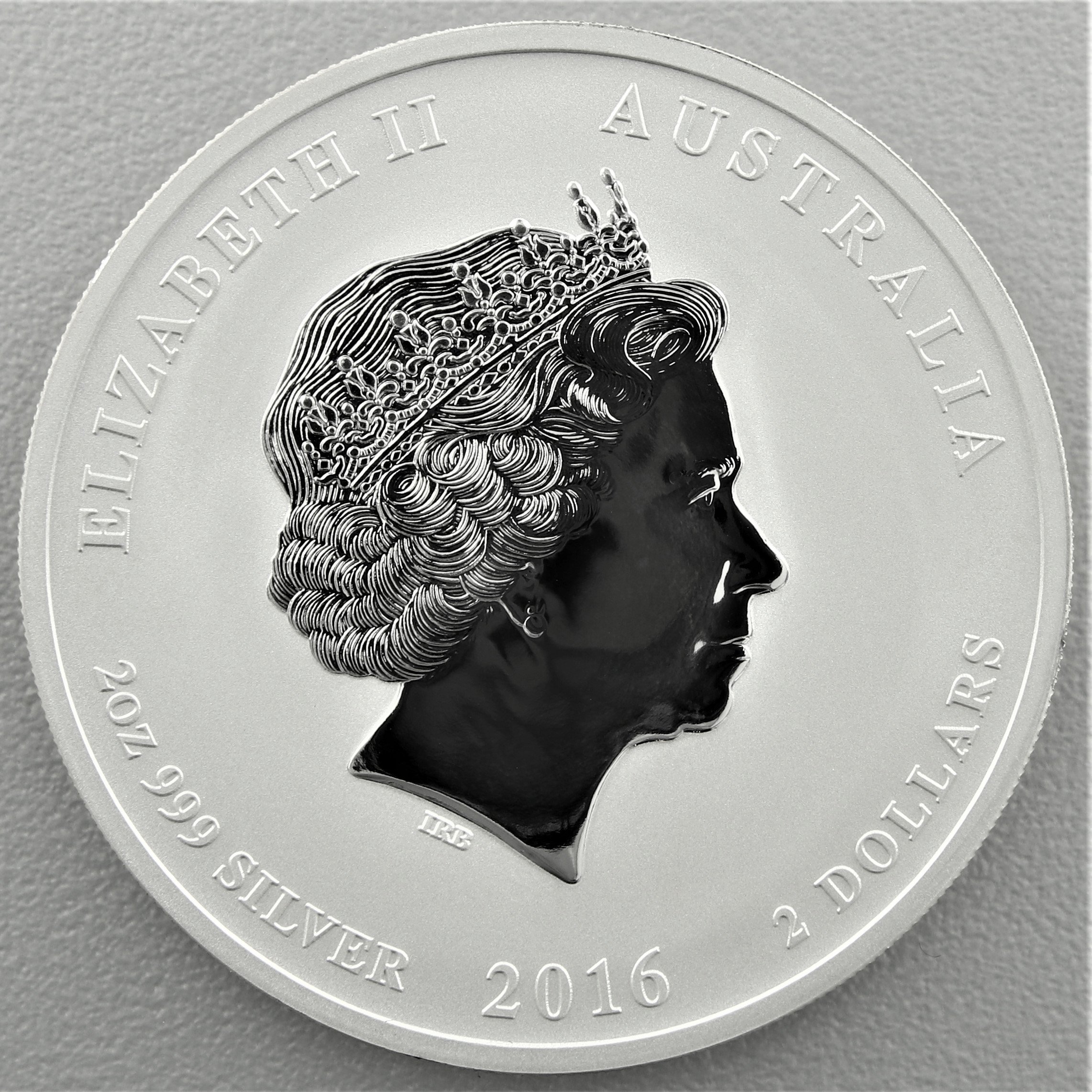 Silbermünze 2oz "Affe" 2016 Lunar II – Year of the Monkey (Australien) - Detailansicht 1