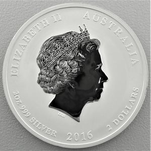Silbermünze 2oz "Affe" 2016 Lunar II – Year of the Monkey (Australien) - Miniaturansicht 2