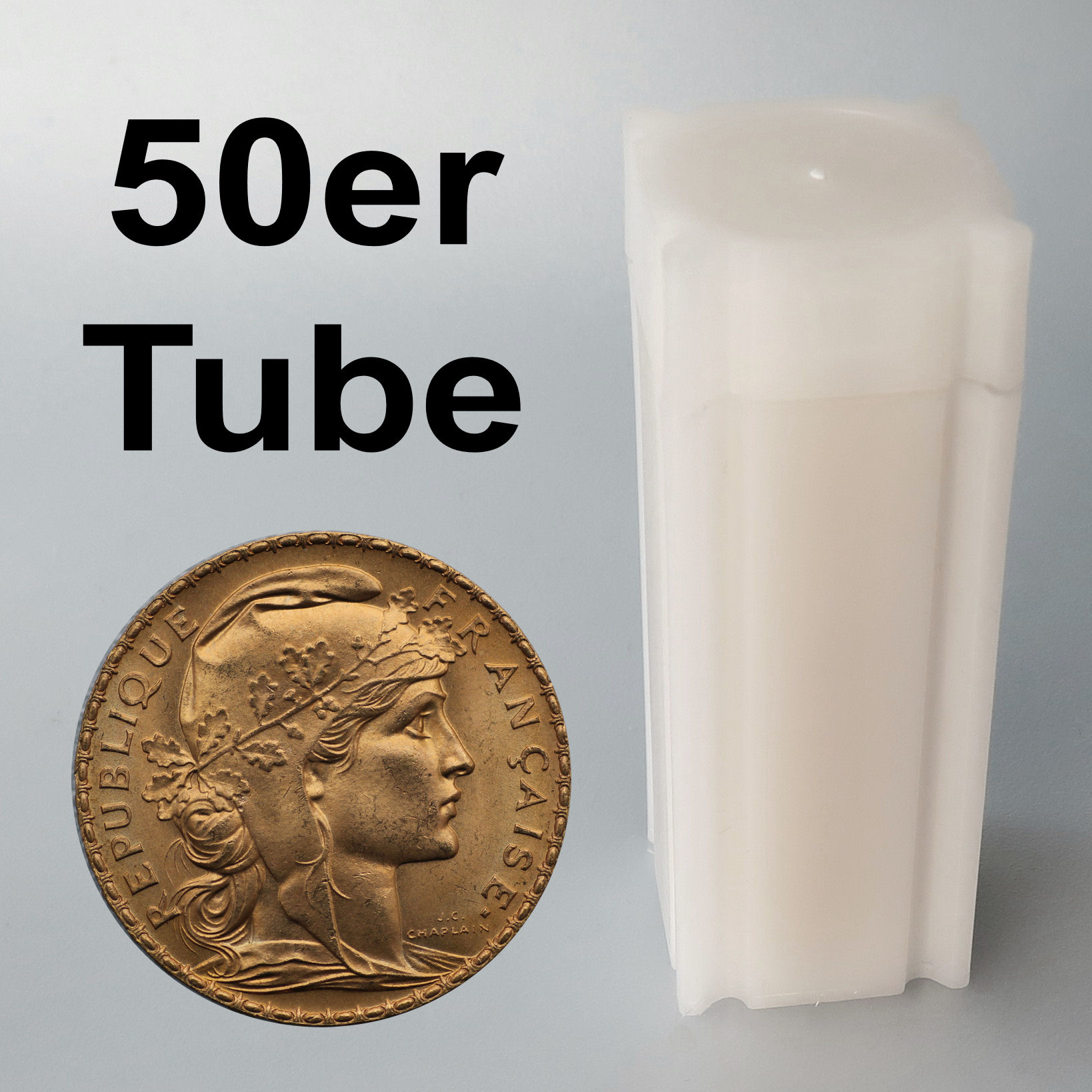 Goldmünze 50 x 20 Francs "Marianne" Tube (Frankreich) - Hauptansicht