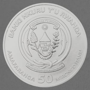 Silbermünze 1oz "Berggorilla" 2023 African Ounce 19% (Ruanda) - Miniaturansicht 2