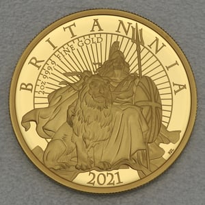 Goldmünze 2oz "Britannia" 2021 (PP) (Großbritannien) - Hauptansicht