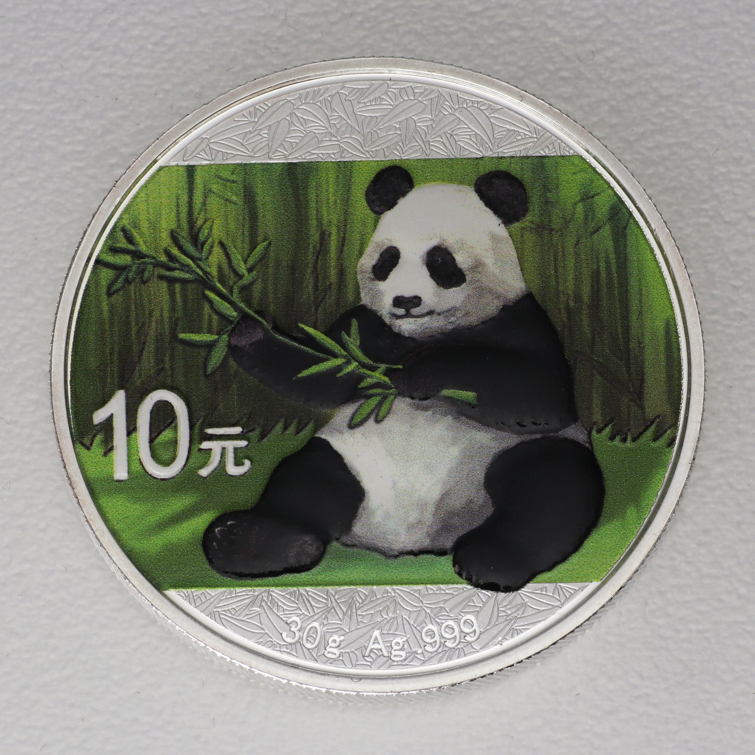 Silbermünzen 2 x 30g "Panda" 2017 (koloriert) Set – 2-teilig Night & Day (China) - Detailansicht 4