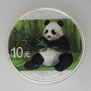 Silbermünzen 2 x 30g "Panda" 2017 (koloriert) Set – 2-teilig Night & Day (China) - Miniaturansicht 5