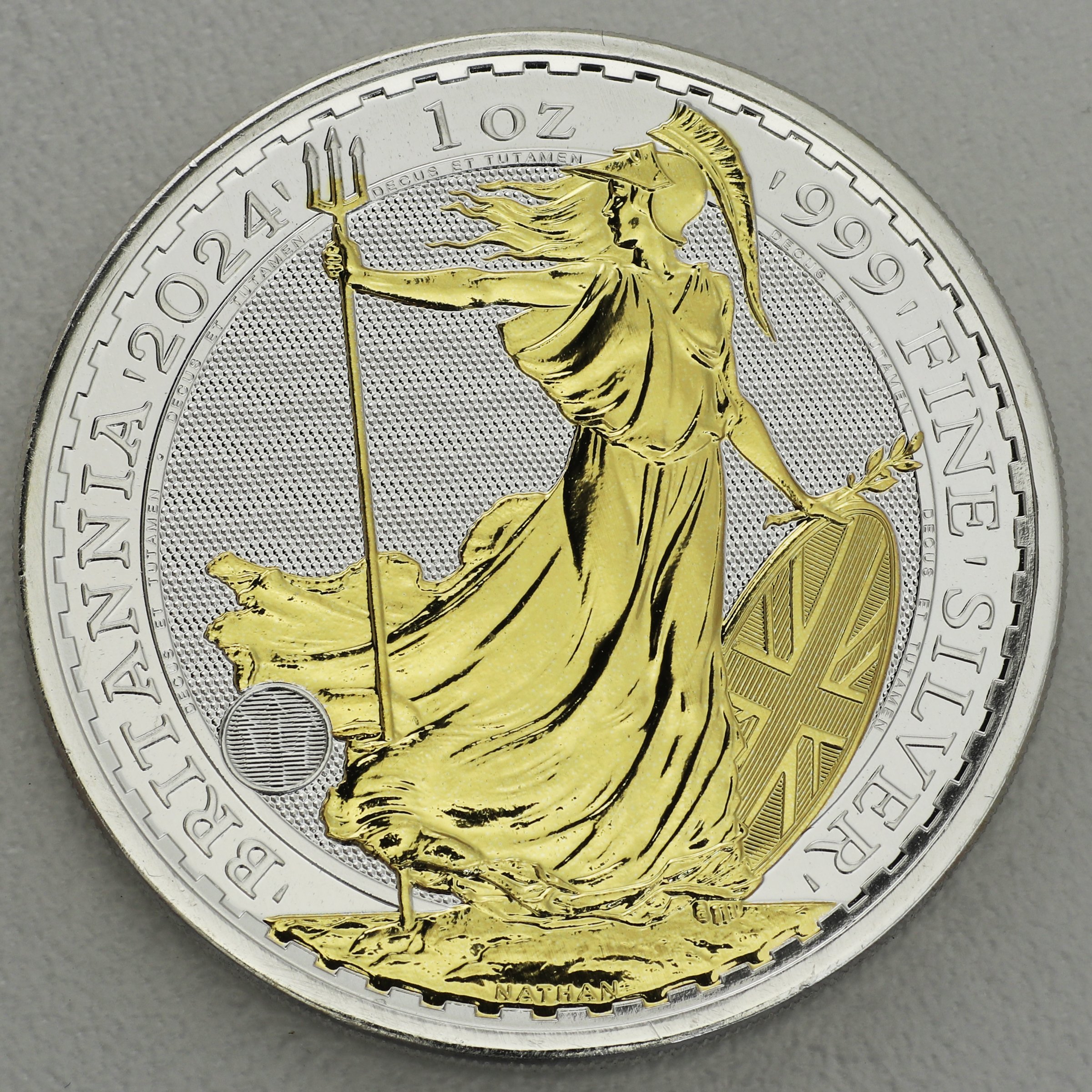 Silbermünze 1oz "Britannia" 2024 (vergoldet) (Großbritannien) - Hauptansicht