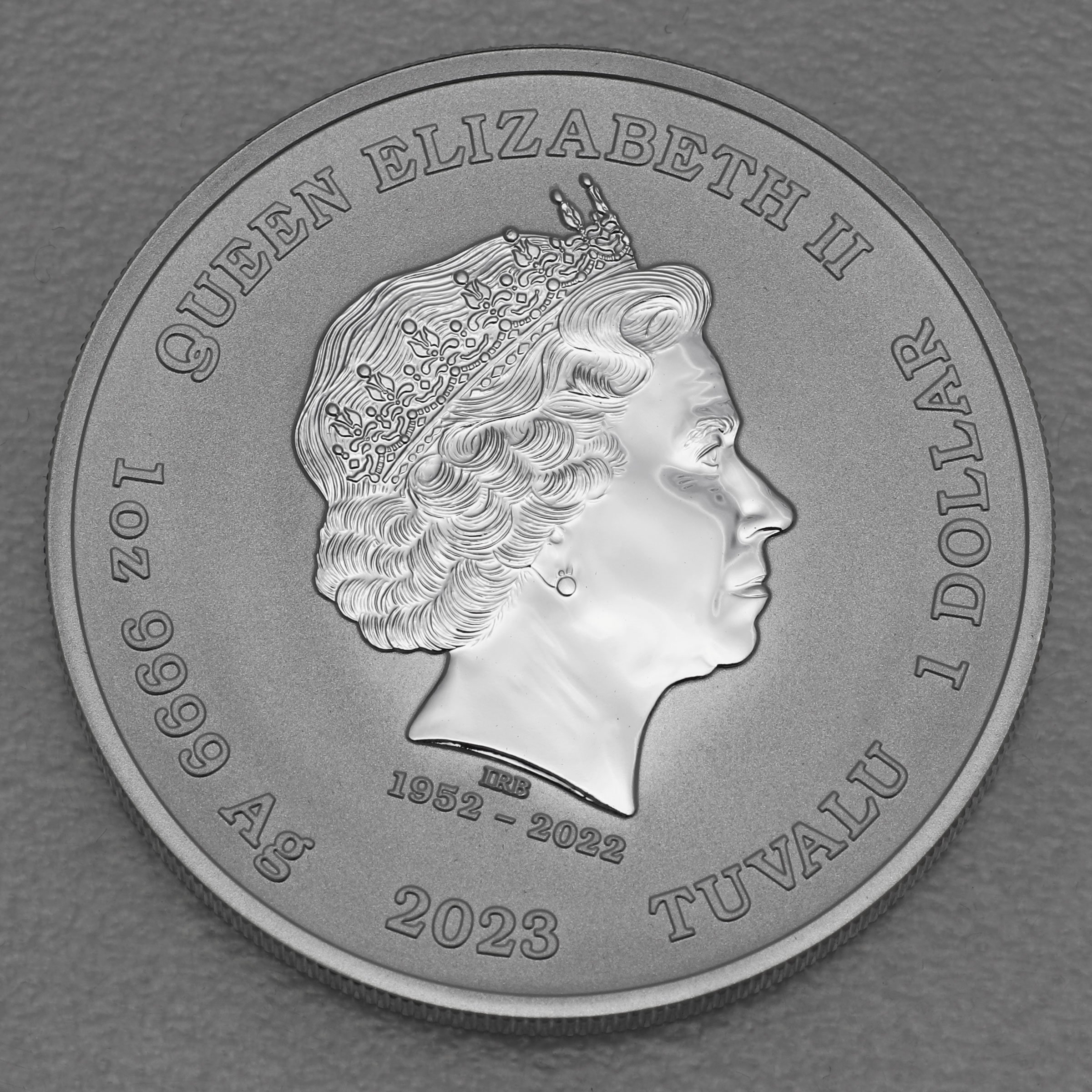 Silbermünze 1oz "Casino Royale Chip" 2023 James Bond (Tuvalu) - Detailansicht 1