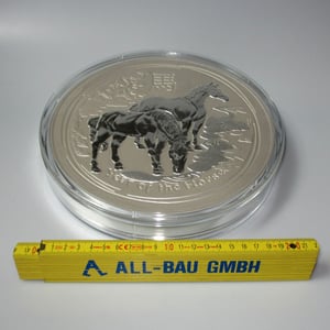 Silbermünze 10kg "Pferd" 2014 Lunar II – Year of the Horse (Australien) - Miniaturansicht 4