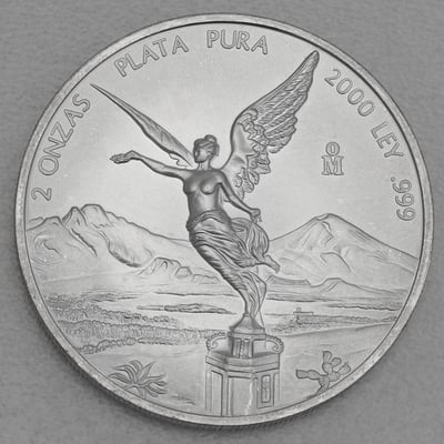 Silbermünze 2oz "Libertad" 2000 (Mexiko) - Miniaturansicht 1