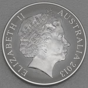 Silbermünze 1oz "Krokodil-Bindi" 2013 Australian Saltwater Crocodiles (Australien) - Miniaturansicht 2