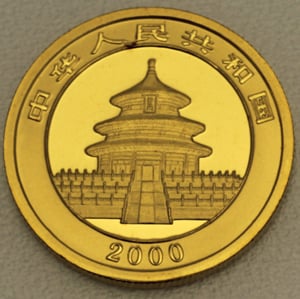 Goldmünze 1/2oz "Panda" 2000 (China) - Miniaturansicht 2