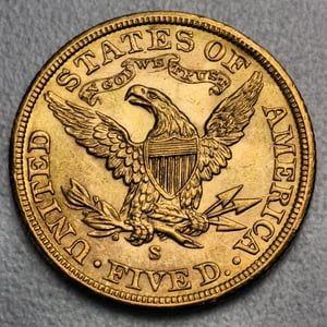Goldmünze 5 Dollar "Liberty Half Eagle" (USA) - Miniaturansicht 2