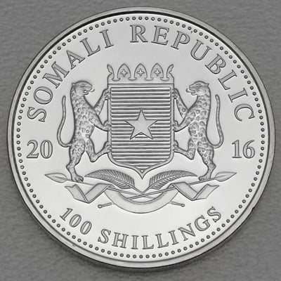 Silbermünze 1oz "Elefant" 2016 African Wildlife diff. (Somalia) - Miniaturansicht 2