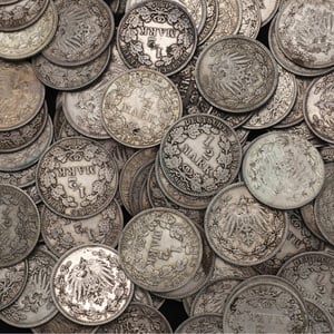 Silbermünze "1/2 Mark 1875-1919" verschiedene Jahrgänge (Deutschland) - Hauptansicht