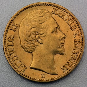 Goldmünze 20 Mark "Ludwig II." (Bayern) - Hauptansicht