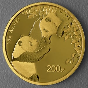 Goldmünze 15g "Panda" 2023 (China) - Hauptansicht