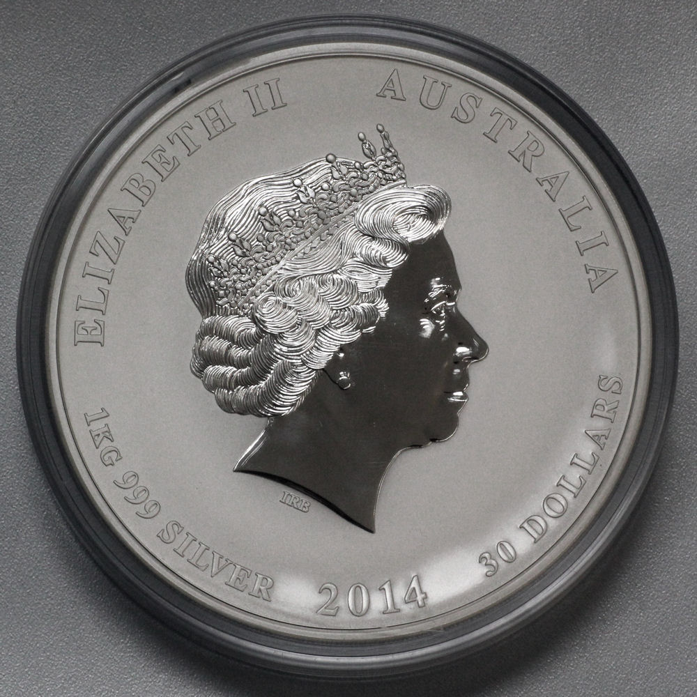 Silbermünze 1kg "Pferd" 2014 Lunar II – Year of the Horse (Australien) - Detailansicht 1
