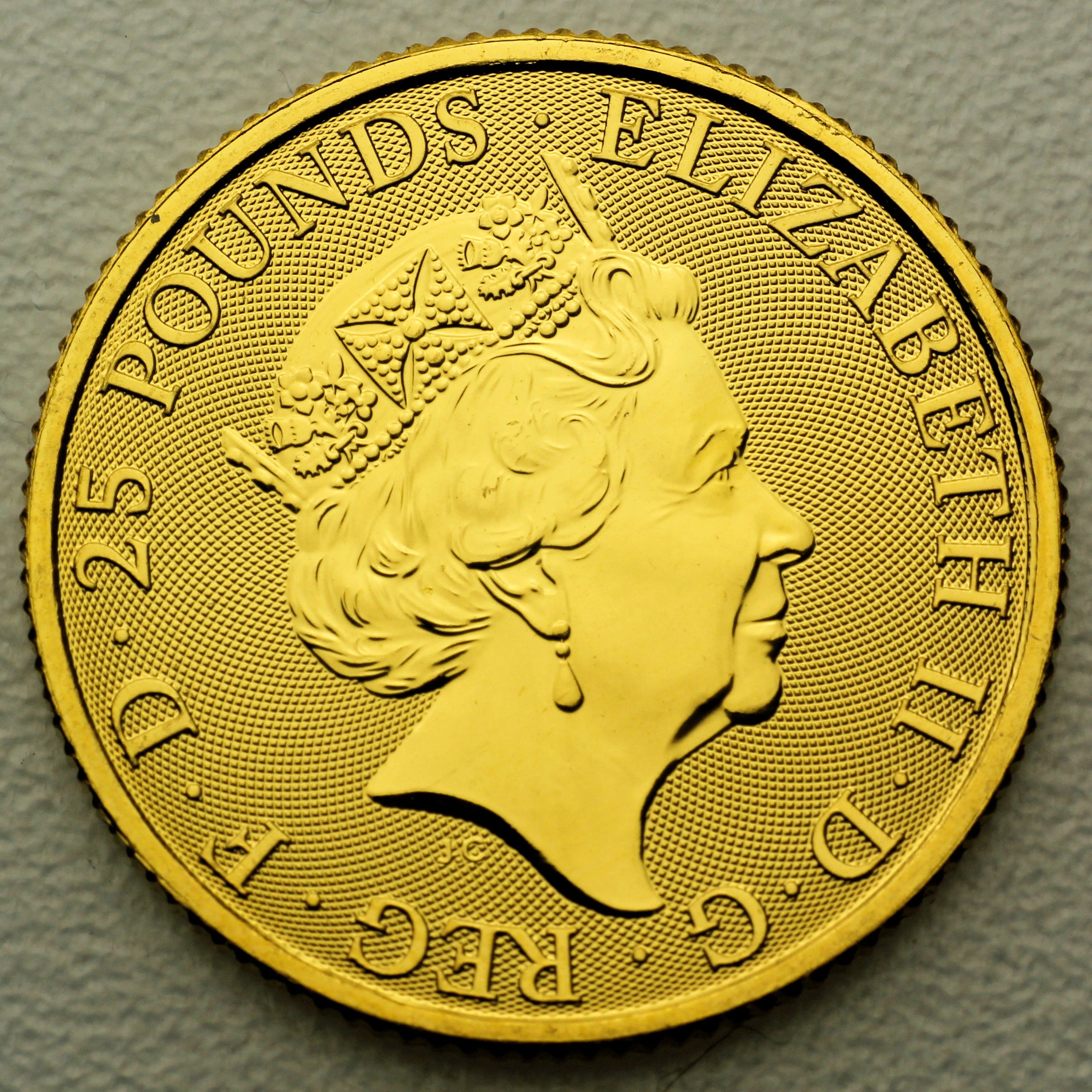 Goldmünze 1/4oz "Falcon of the Plantagenets" 2019 The Queen s Beasts (Großbritannien) - Detailansicht 1