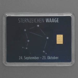 Goldbarren 1g "Sternzeichen: Waage" (Flip) - Miniaturansicht 3