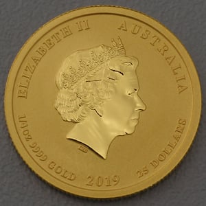 Goldmünze 1/4oz "Schwein" 2019 Lunar II – Year of the Pig (Australien) - Miniaturansicht 2