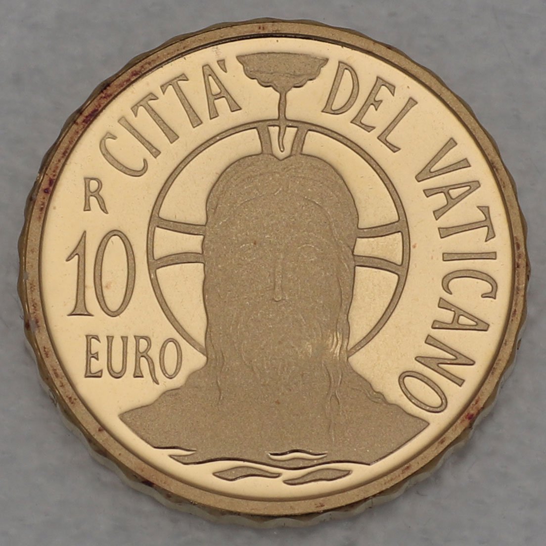 Goldmünze "10 Euro - 2015" Die Taufe (Vatikanstadt) - Hauptansicht