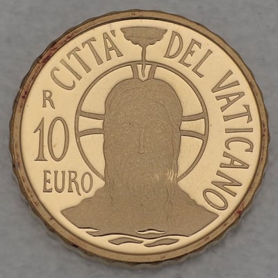 Goldmünze "10 Euro - 2015" Die Taufe (Vatikanstadt) - Hauptansicht