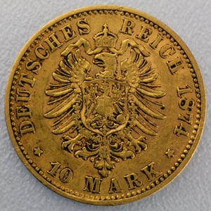 Goldmünze 10 Mark "Stadtwappen Hamburg" 1874-B J.207 (Hamburg) - Miniaturansicht 2