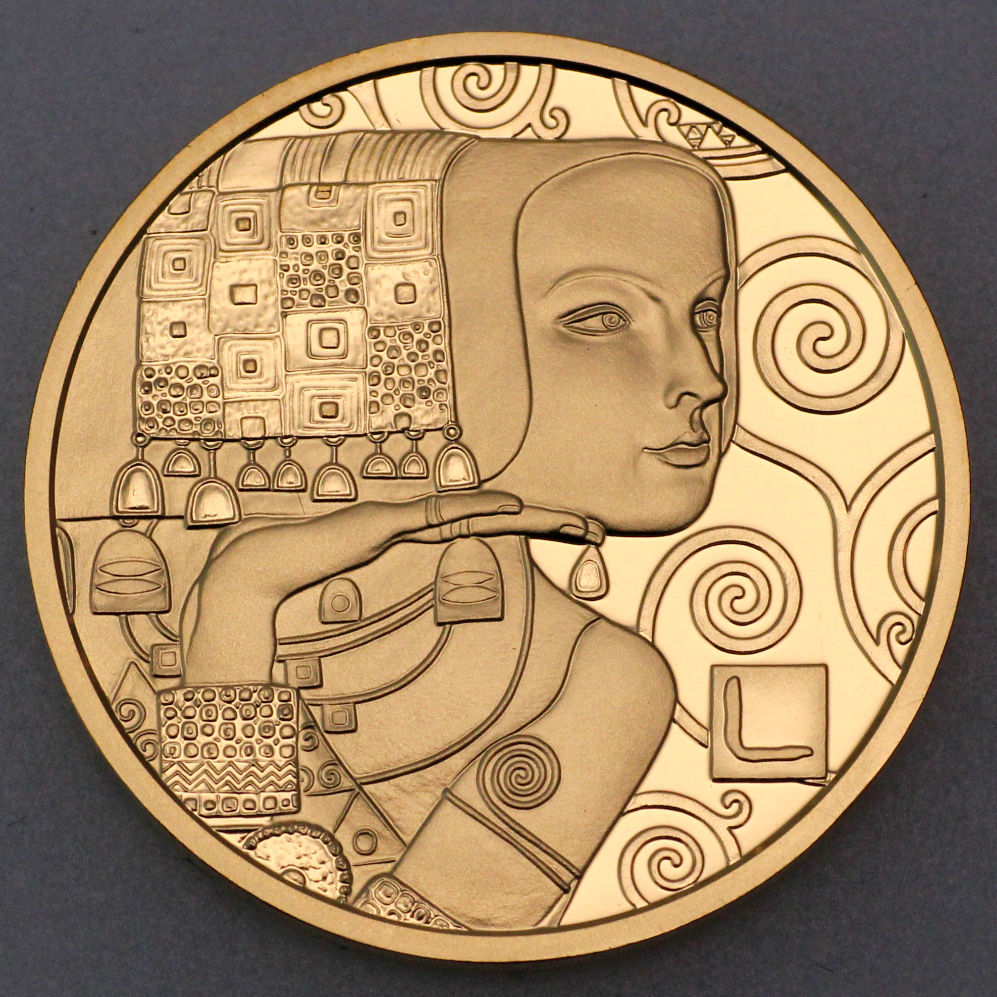 Goldmünze 50 Euro "Erwartung" 2013 (PP) Klimt und seine Frauen (Österreich) - Hauptansicht