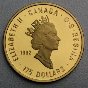 Goldmünze 175 Dollar "1992" (Kanada) - Miniaturansicht 2