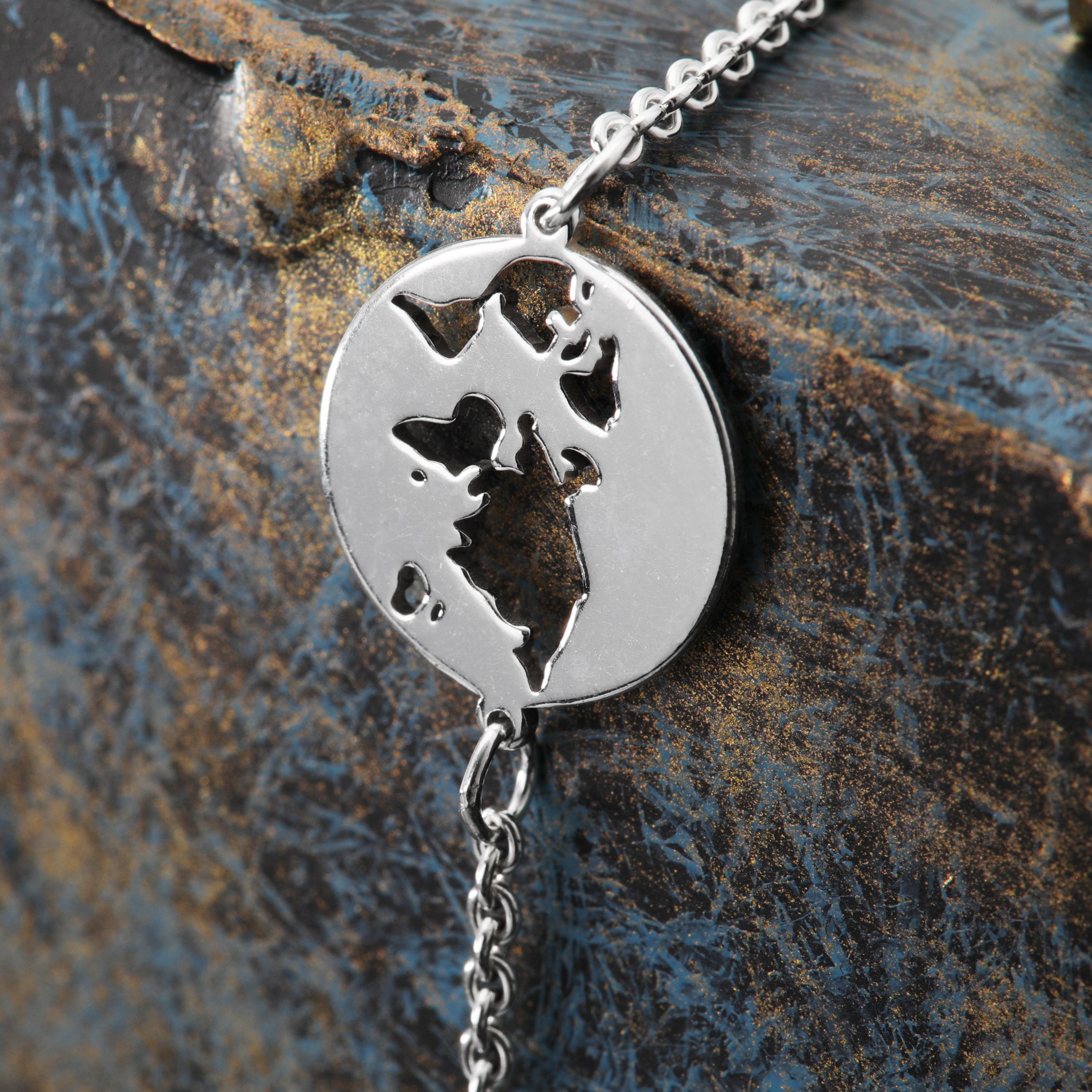 Silber Kinder-Armband 925er "Welt" (Sterling) - Detailansicht 1