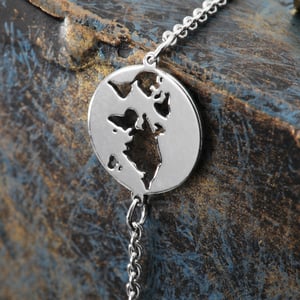 Silber Kinder-Armband 925er "Welt" (Sterling) - Miniaturansicht 2