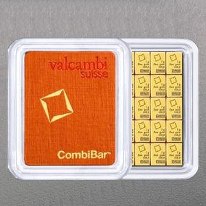 Goldtafel VALCAMBI (50x 1g Au) "CombiBar" - Hauptansicht