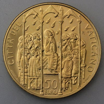 Goldmünze "50 Euro - 2006" Die Firmung (Vatikanstadt) - Hauptansicht