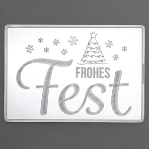 Silberbarren 100g "Frohes Fest" Gravur-Silbertafel - Hauptansicht