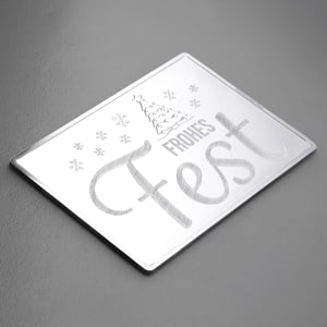 Silberbarren 100g "Frohes Fest" Gravur-Silbertafel - Miniaturansicht 5