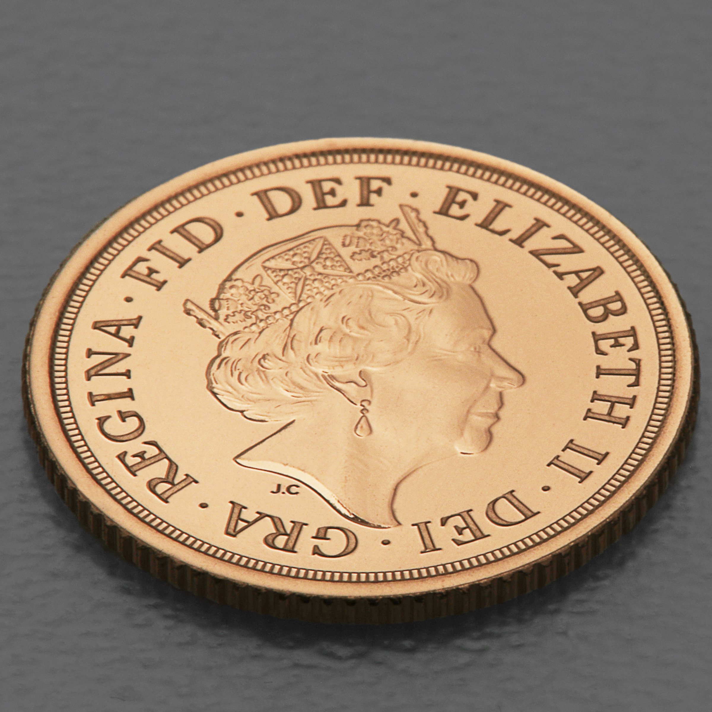 Goldmünze 1/2 Sovereign "Elizabeth II." 2022 70. Jahrestag der Thronbesteigung (Großbritannien) - Detailansicht 3