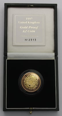Goldmünze 2 Pounds "Technology" 1997 (PP) Shoulders of Giants (Großbritannien) - Miniaturansicht 3