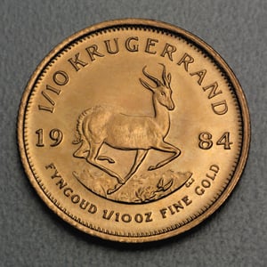 Goldmünze 1/10oz "Krügerrand" verschiedene Jahrgänge (Südafrika) - Miniaturansicht 2