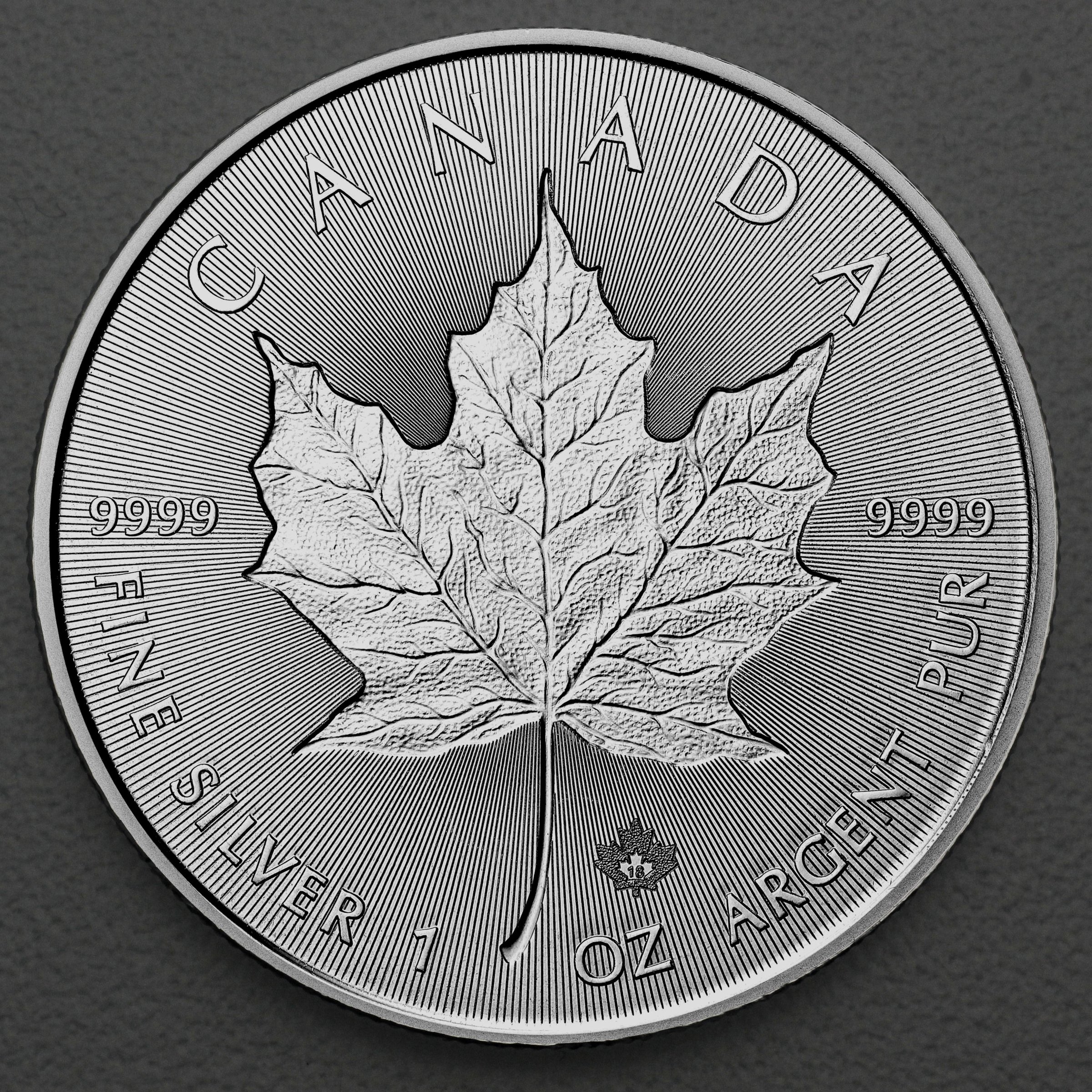 Silbermünze 1oz "Maple Leaf Incuse" 2018 (Kanada) - Hauptansicht