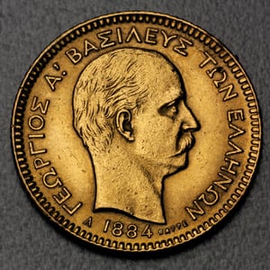 Goldmünze 20 Drachmen "Georg I." 1884 (Griechenland) - Hauptansicht