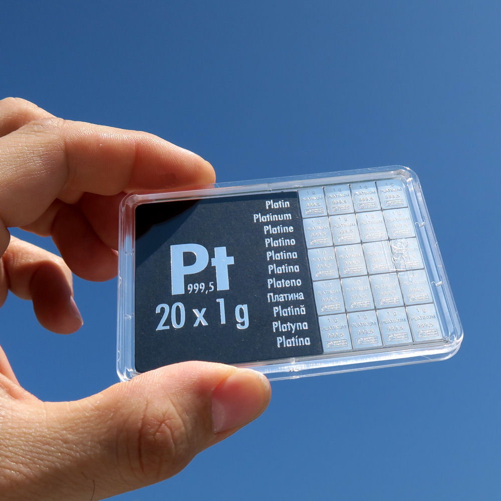 Platintafel (20x 1g Feinplatin) "CombiBar" - Detailansicht 2