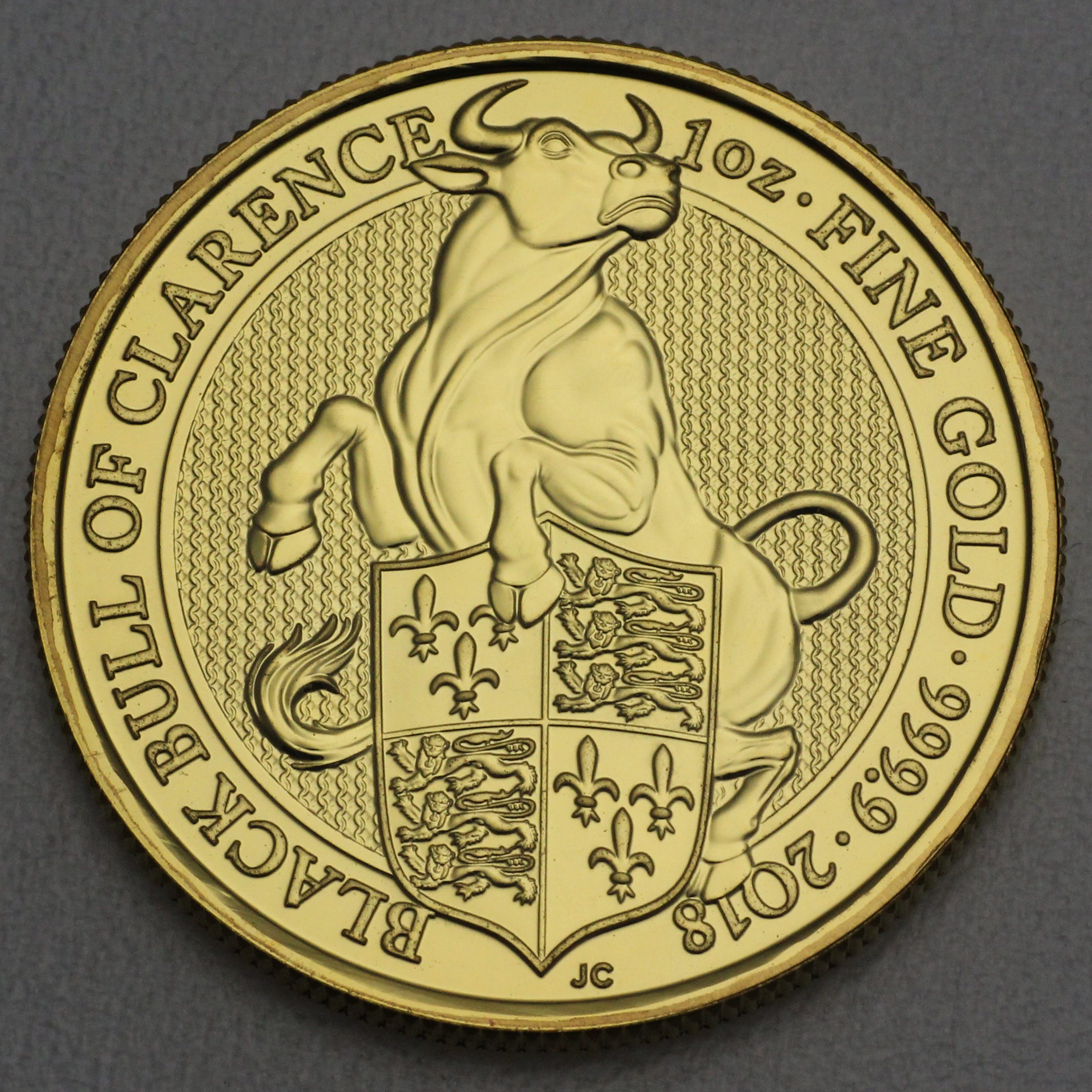 Goldmünze 1oz "Black Bull of Clarence" 2018 The Queen s Beasts (Großbritannien) - Hauptansicht