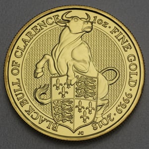 Goldmünze 1oz "Black Bull of Clarence" 2018 The Queen s Beasts (Großbritannien) - Hauptansicht