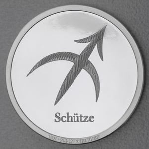 Silbermedaille 1oz "Sternzeichen Schütze" Gravurmedaille - Hauptansicht