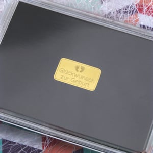 Goldbarren 2,5g Gravur "Zur Geburt" - Miniaturansicht 9