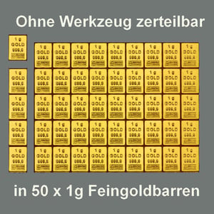 Goldtafel (50x 1g Feingold) "CombiBar" - Miniaturansicht 3