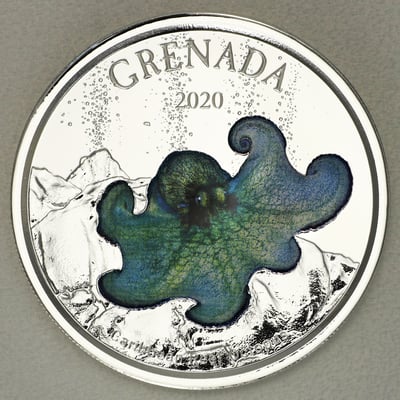 Silbermünze 1oz "Octopus" 2020 (PP/kol.) Eastern Caribbean 8 (Grenada) - Miniaturansicht 1