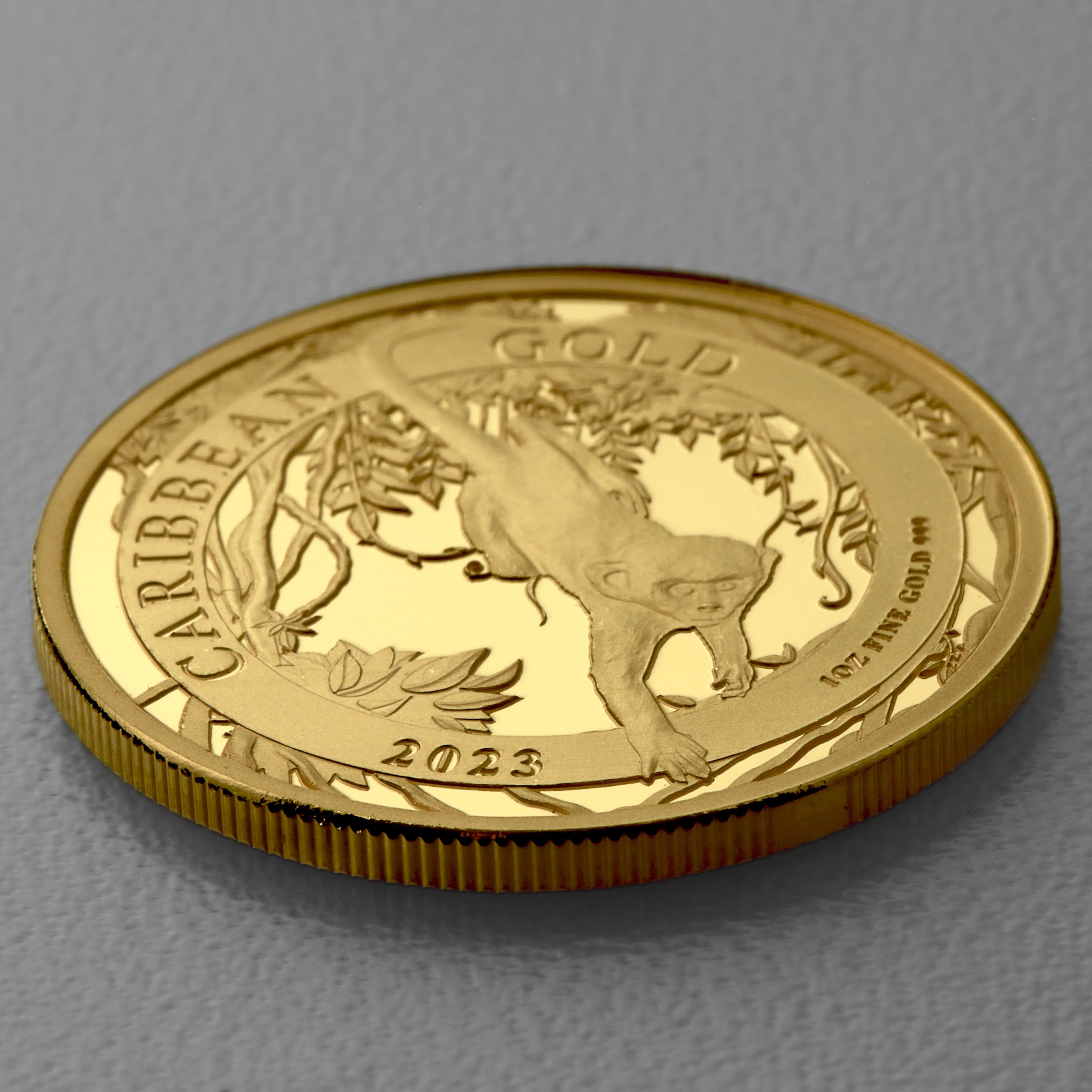 Goldmünze 1oz "Green Monkey" 2023 Caribbean Gold (Barbados) - Detailansicht 3