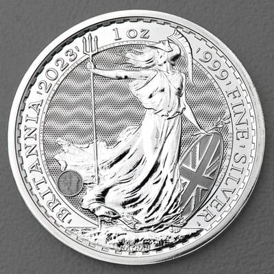 Silbermünze 1oz "Britannia" 2023 Zur Krönung Charles III. diff. (Großbritannien) - Miniaturansicht 1