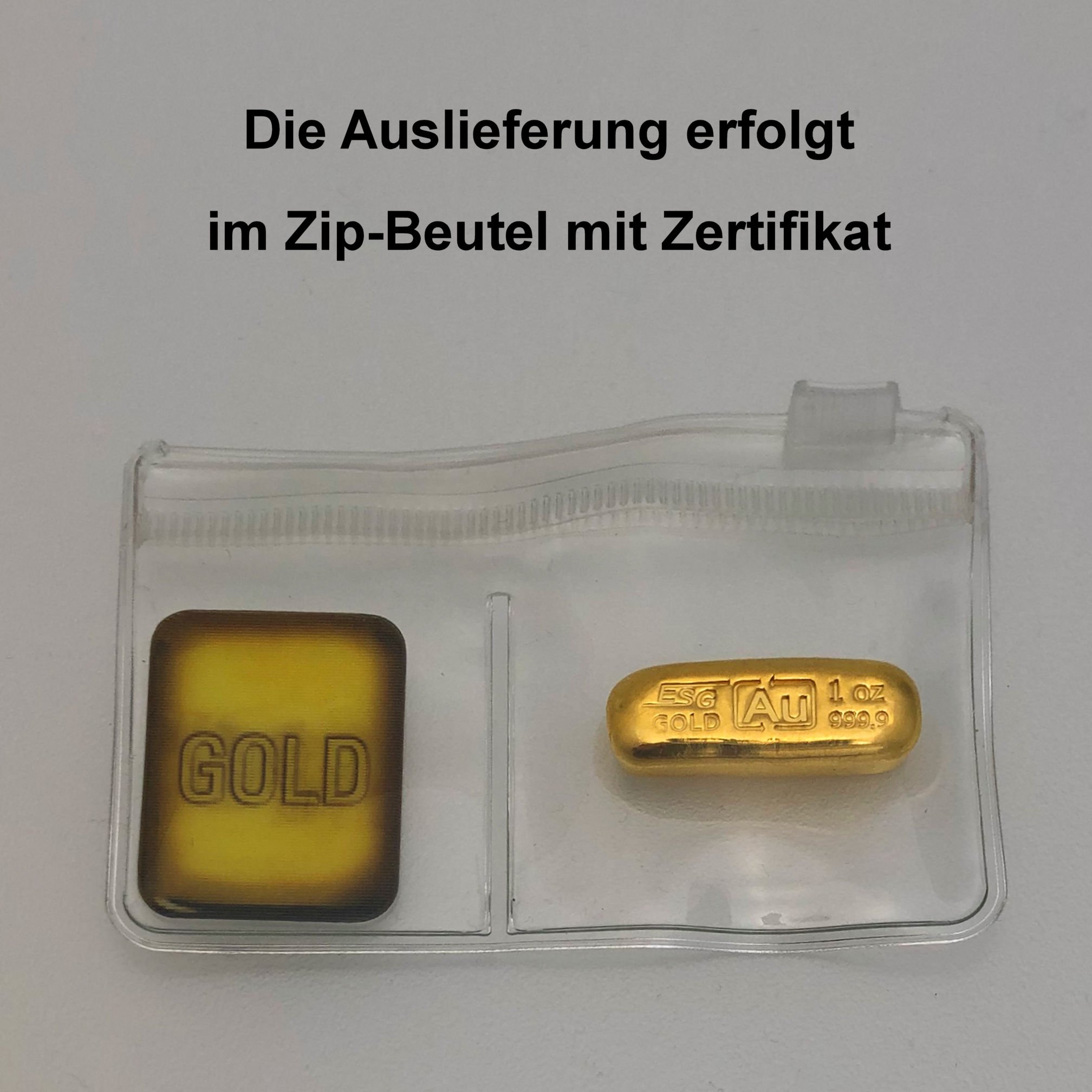 Goldbarren 1oz Au-Gussbarren, Feingold - Detailansicht 4