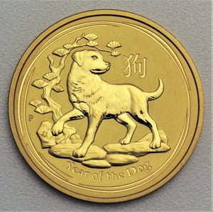 Goldmünze 2oz "Hund" 2018 Lunar II – Year of the Dog (Australien) - Hauptansicht