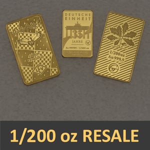 Goldbarren 1/200oz "Resale" (div. Hersteller) - Hauptansicht
